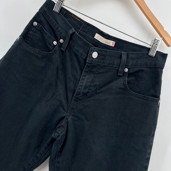 Levis 550 Relaxed Boot Cut Black Denim Jeans Womens size 6L - Picture 1 of 6